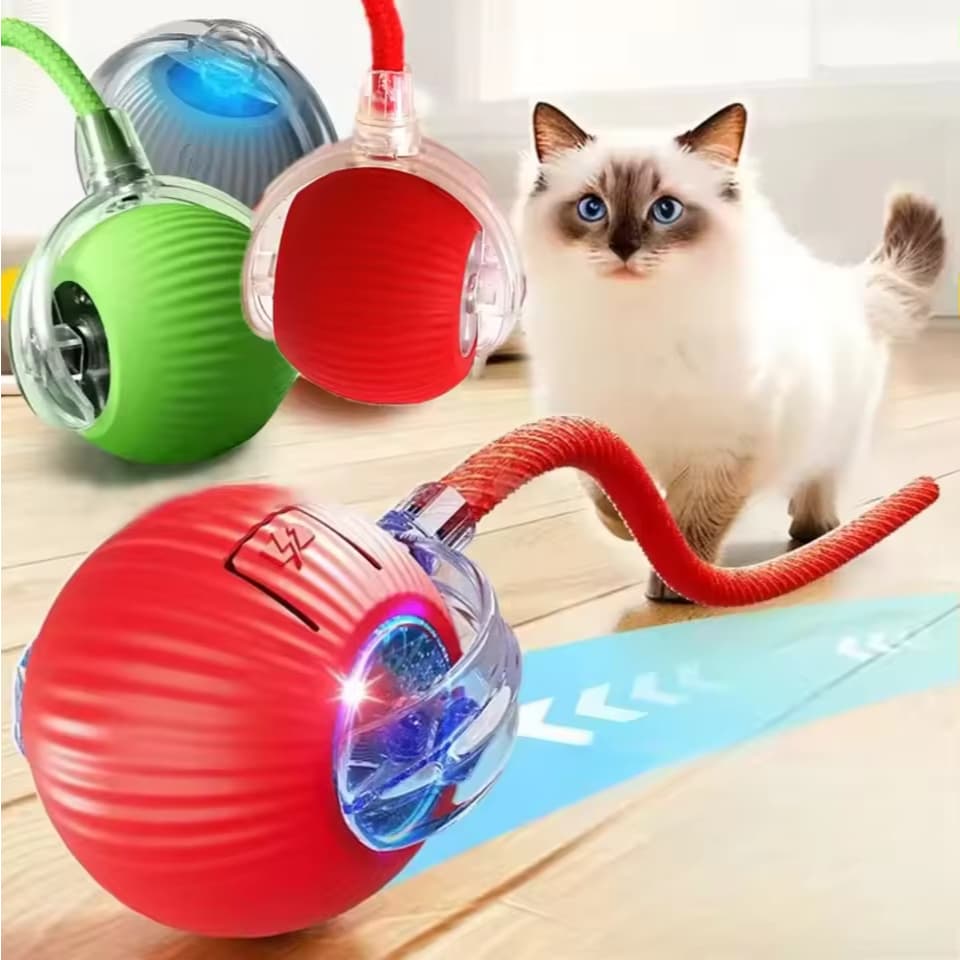 Bola Interativa para Gatos com Movimento Irregular e Inteligente Brinquedo para Cães e Gatos