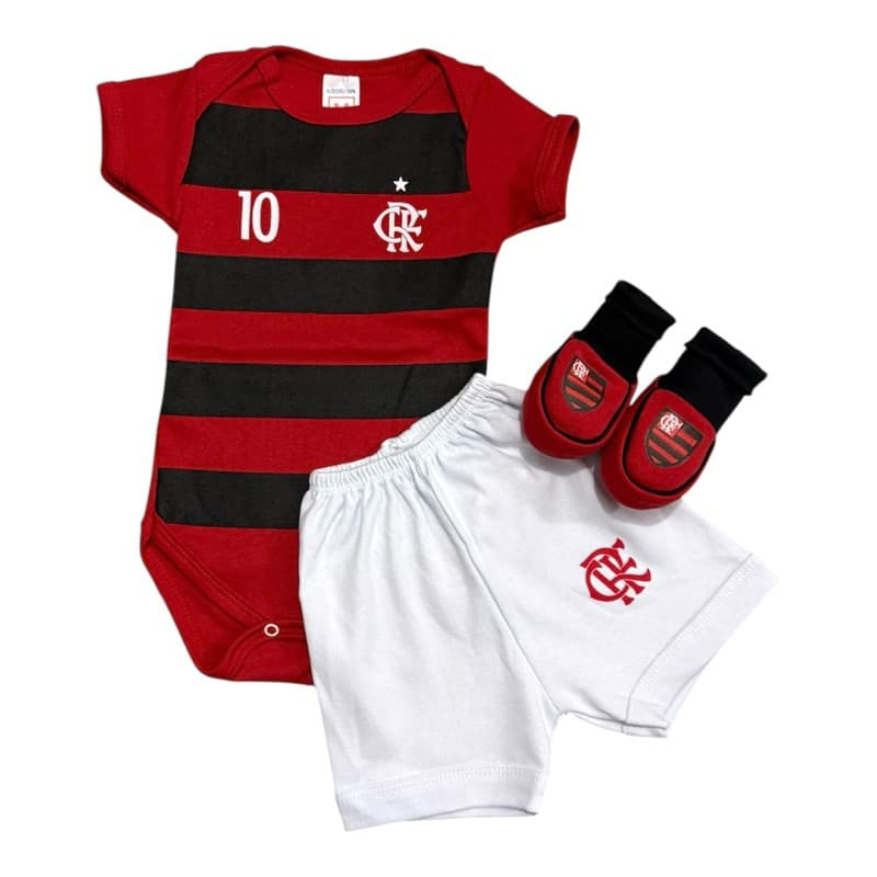 kit verão 3 peças roupas de bebê e infantil-Body bebê