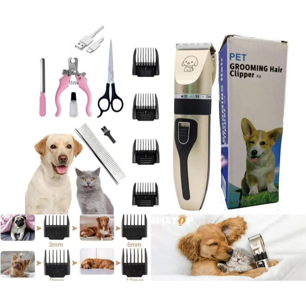 Barbeador elétrico alemão Seiko para cães e gatos, silencioso e amigo dos pelos