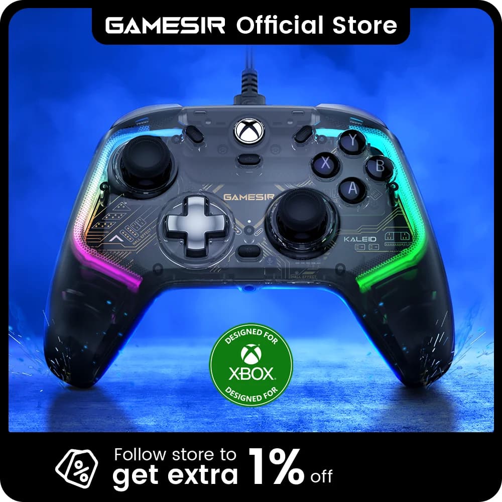 GameSir Kaleid Flux Xbox Controller Wired Gamepad Para Series X , S , Hall Effect