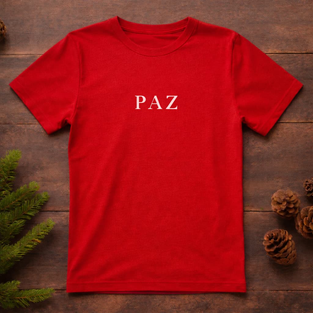 Camiseta PAZ Básica Unissex 100% Algodão | Minimalista | Confortável