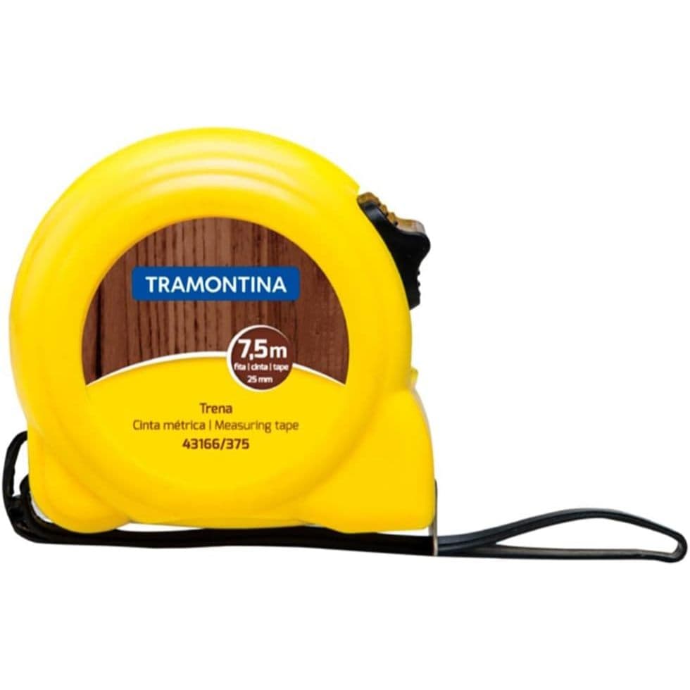 Tramontina  Trena com Fita de Aço 7,5 Metros, Amarelo
