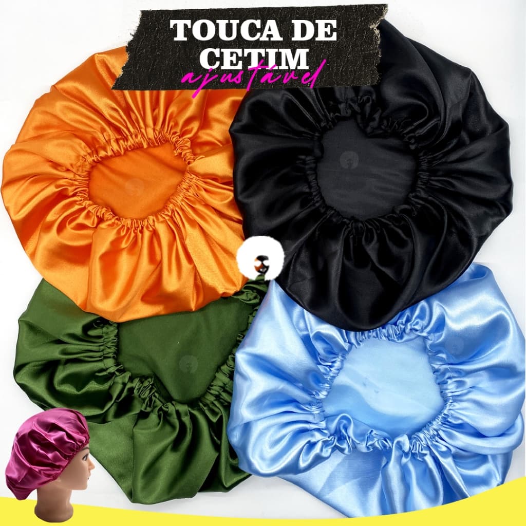 Touca de Cetim Premium – Proteja Seus Cabelos Todos os Dias! Face única