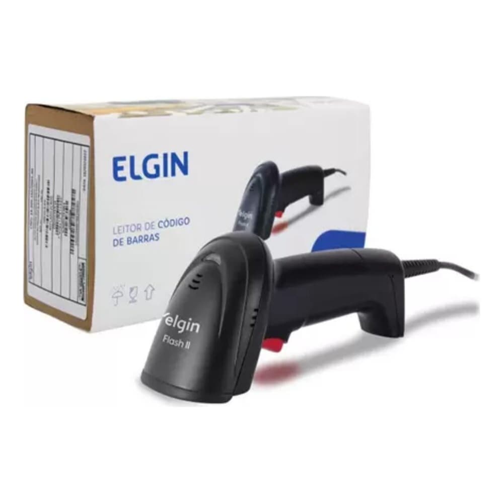 Leitor de Codigo de Barras Boleto Danfe Nota Fiscal Elgin Flash
