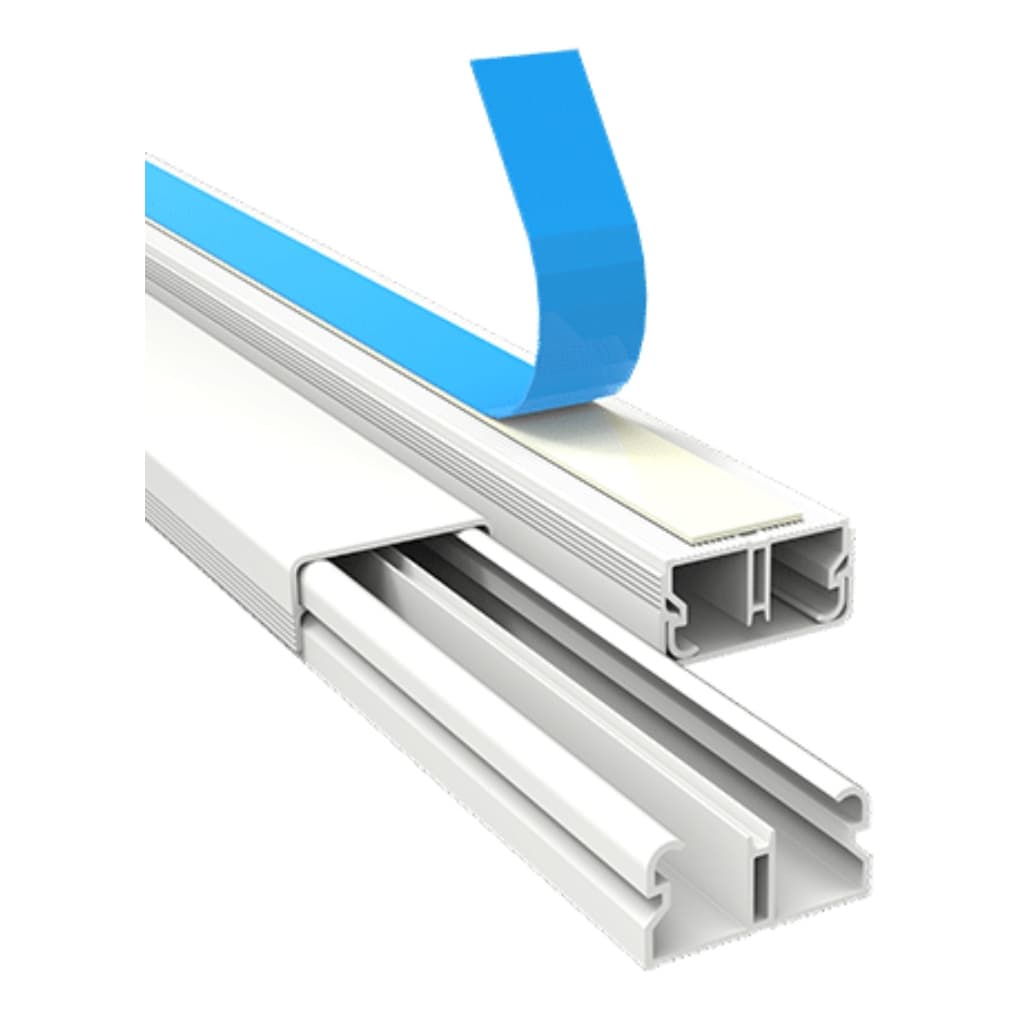 Canaleta Sistema X Com Fita Adesiva Dupla Face 20x10x1000mm