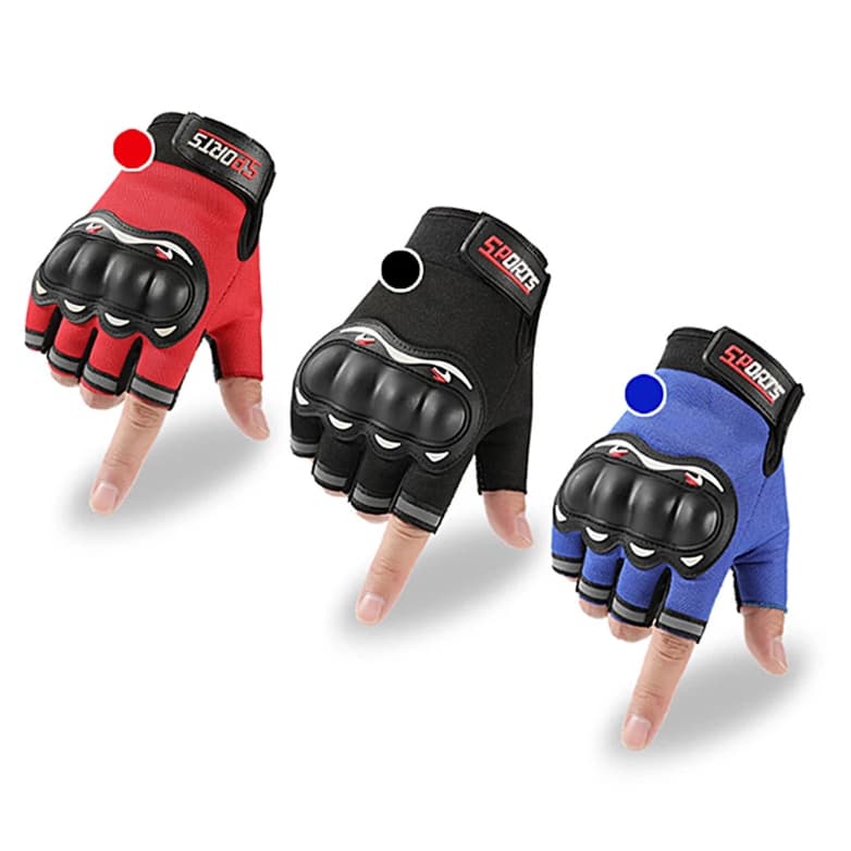 Luvas Meio Dedo – Antiderrapante Moto, Bike,  Ciclismo, Academia, Tática Reforçada Confortável