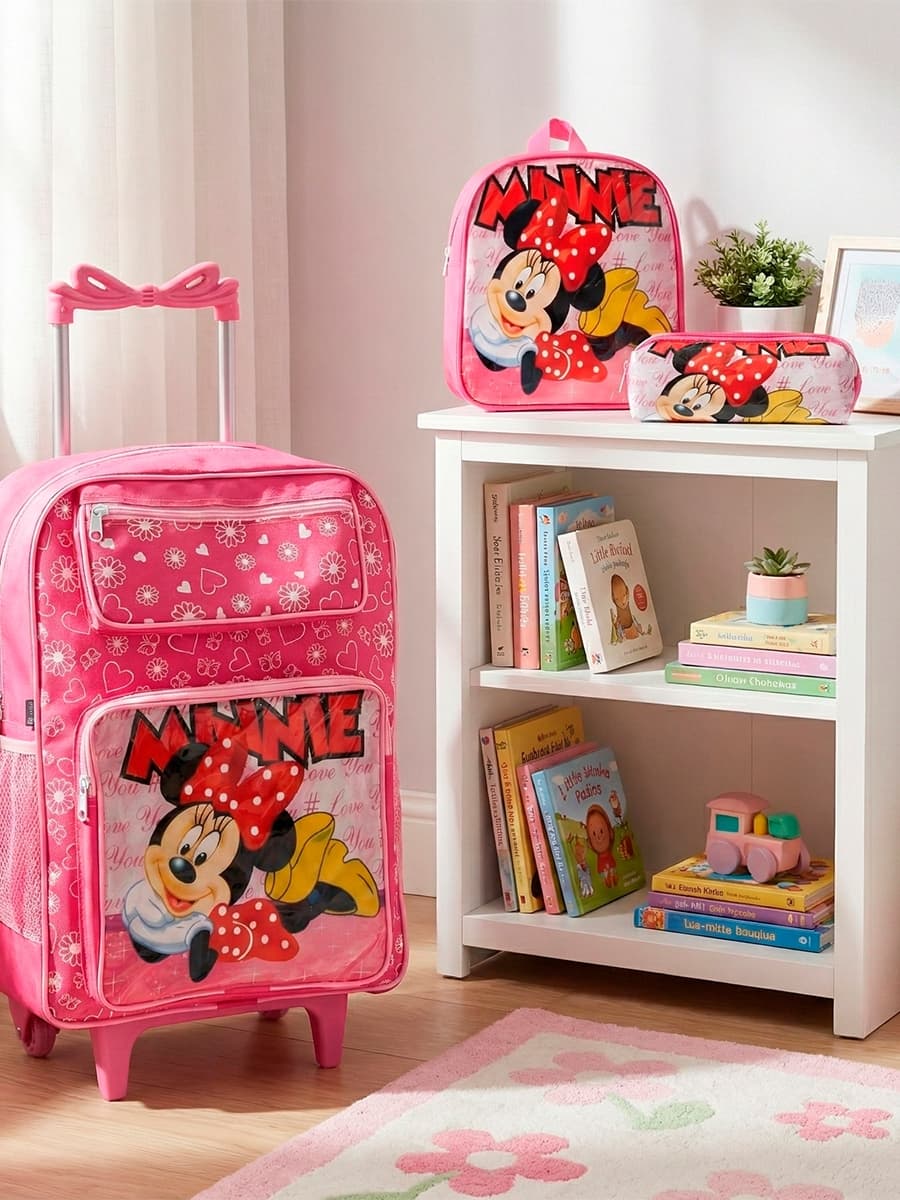 Kit Mochila Escolar Estojo e Lancheira Infantil Grande Rodinhas  Silicone  Alça Ajustavel Resistente
