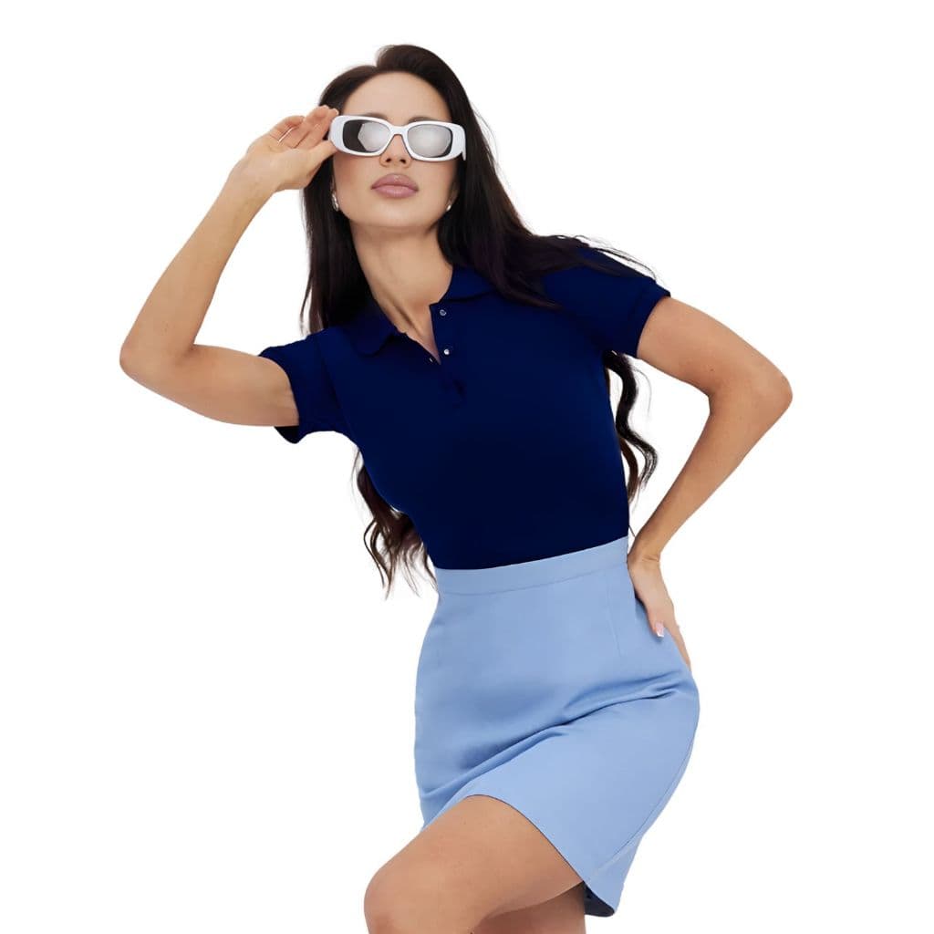 Camisas Polo Feminina Uniforme Básica Tecido Piquet