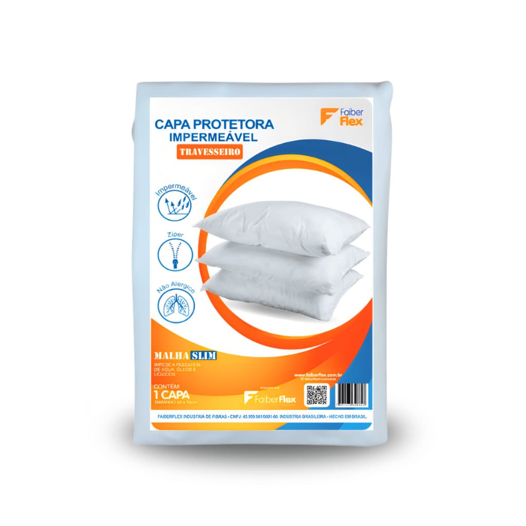Capa Protetora Travesseiro Impermeável Antiácaro 50x70