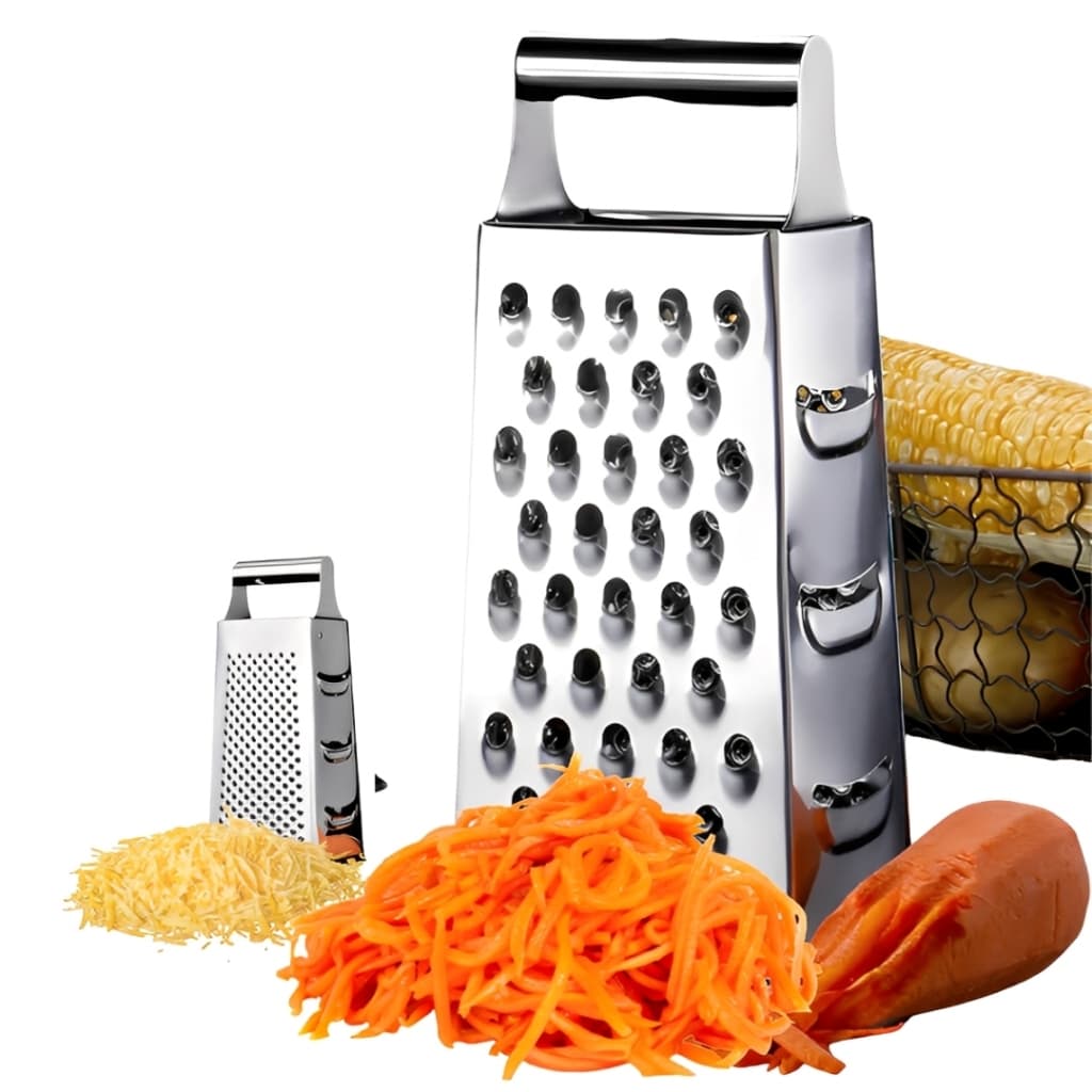 2 Ralador Inox Fatiador Descascador Manual Para Legumes Verdura Casa E Cozinha