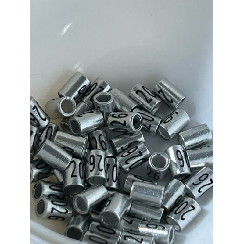 1 , 2 ou 5 Anilhas 2.2mm 2026 FECHADAS para FILHOTES de coleira, coleiro  , (  papa capim), bigodinho, tizil. sibite ,Et