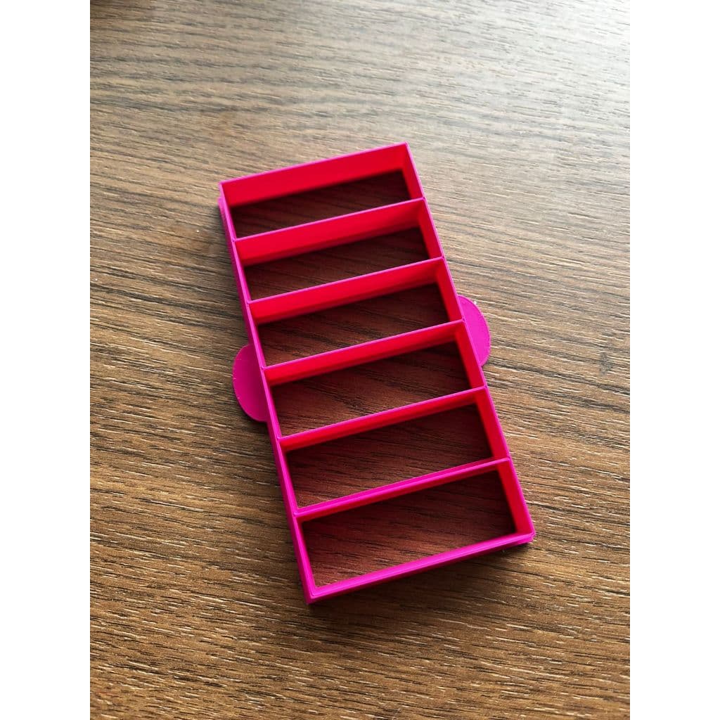 Marcador de fatia de bolo gelado 2cm x 6cm com 6 cavidades