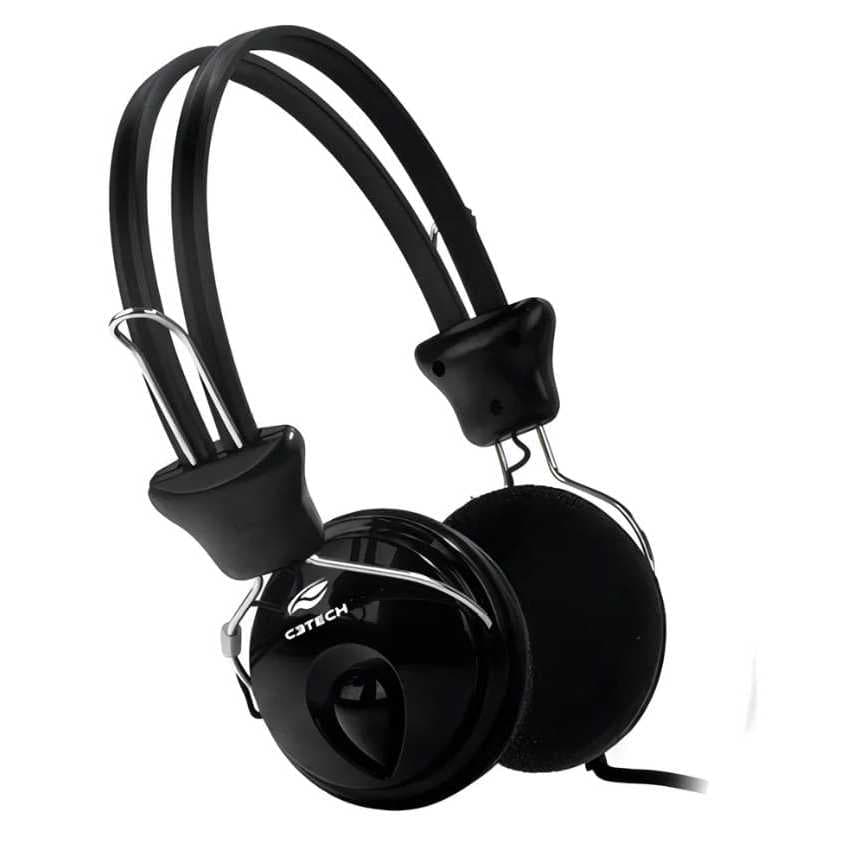 Fone De Ouvido Headset  P2 3,5mm Ph-80bk C3tech Cor Preto
