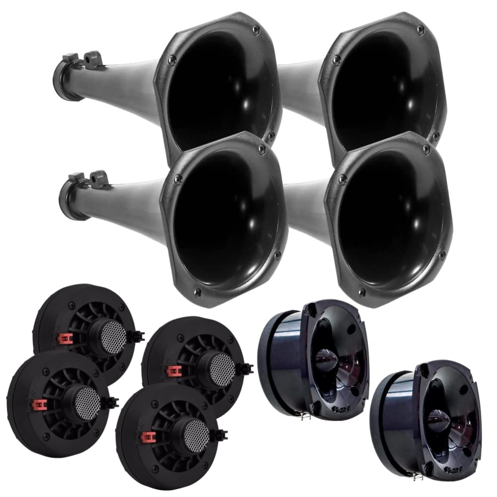 Kit 4 Driver + 4 Cornetas + 2 Super Tweeter 600WRms