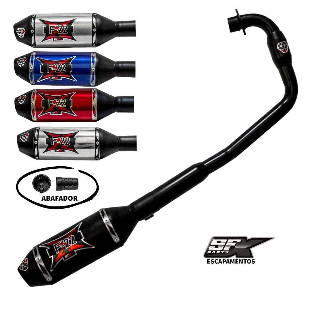 🏁Escapamento MOTO Twister 250 2001-2008 F22 - O Ronco Mais Top (KIT COMPLETO)  🔥