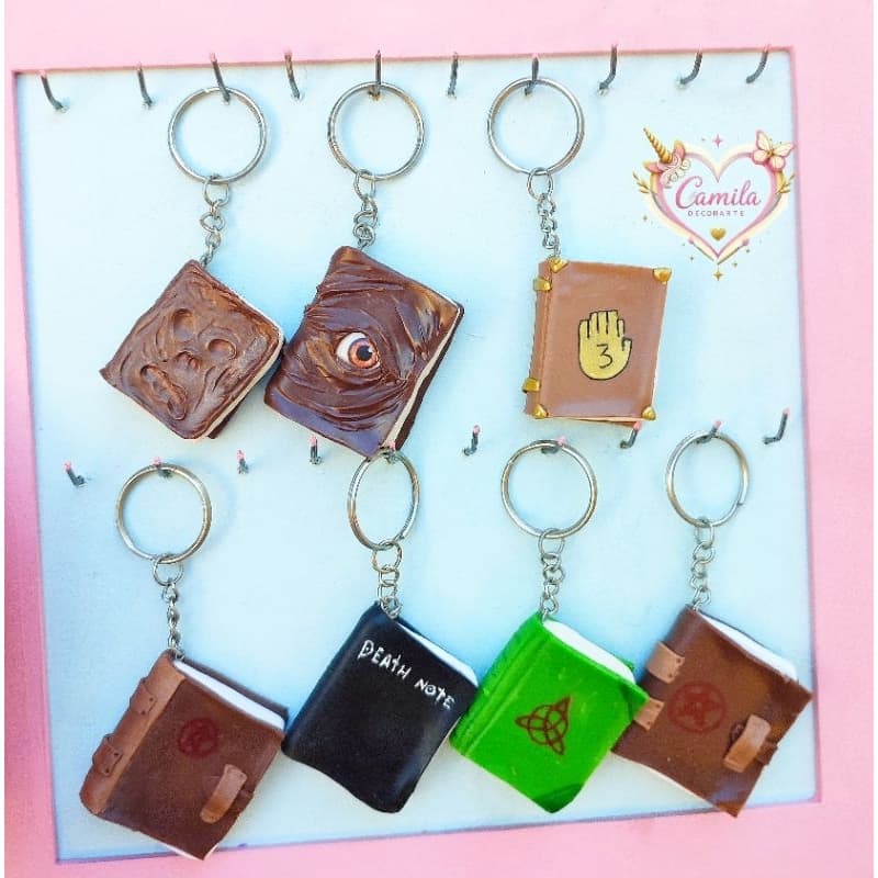 Chaveiro Mini Livros - livros de série/filmes - decoração geek/presente criativo/sobrenatural/death note