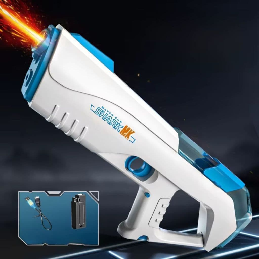 Pistola de Água Elétrica Recarregável para Crianças com Luz