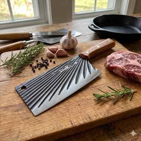 Cutelo Profissional 30cm Thika com Cabo de Madeira – Corte Carnes com Força e Precisão