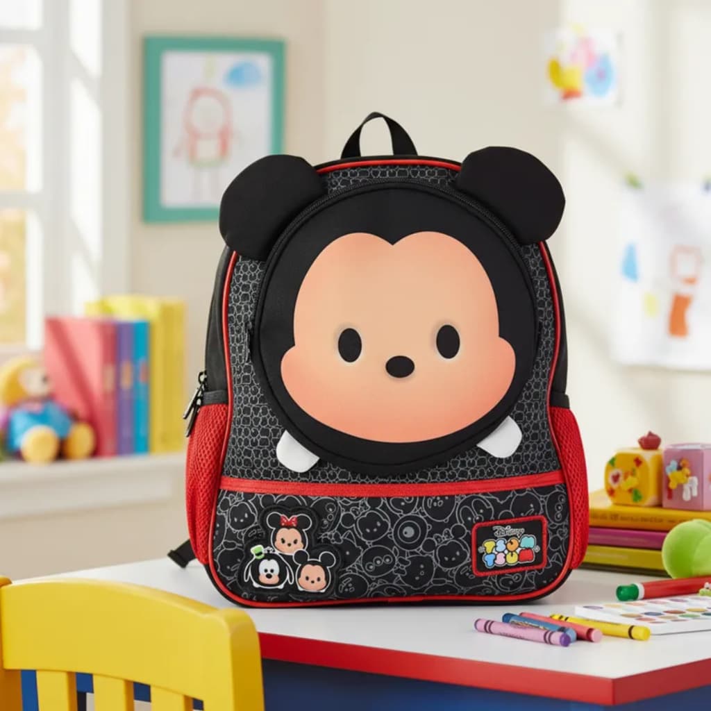 Mochila Escolar Infantil Mickey Mouse Costas Criança Menino Menina Disney Material Escolar Resistente Volta as Aulas