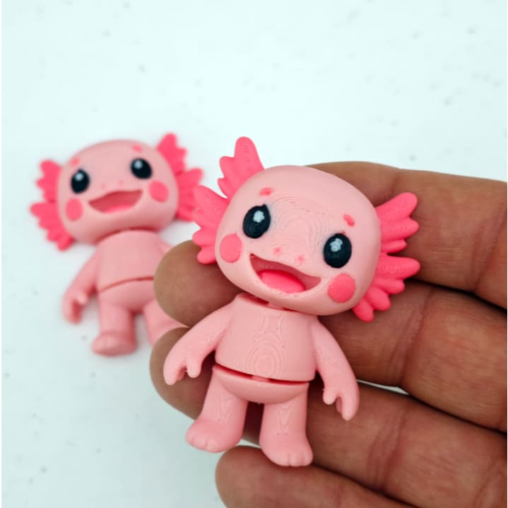Axolote Mini Flexível Chaveiro 3D Presente Criativo