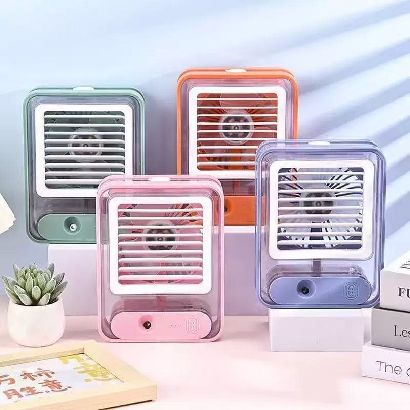 Mini Ventilador da Mesa Ar Condicionado Umidificador e Refrigerador de ar 2 em 1 Climatizador Led usb KA-F1800