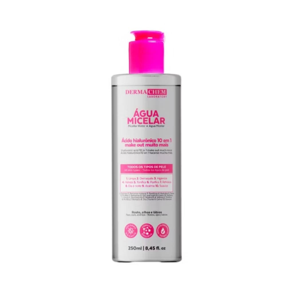 Água Micelar Ácido Hialurônico Make Out 250ml - Dermachem