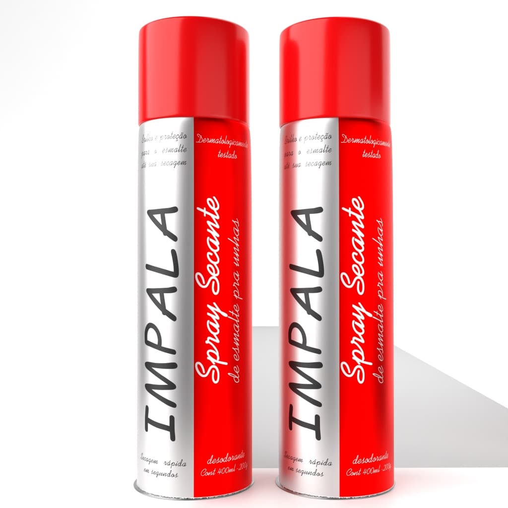 Kit Impala Spray Secante Esmalte Seca Unha Tudo Para Unhas