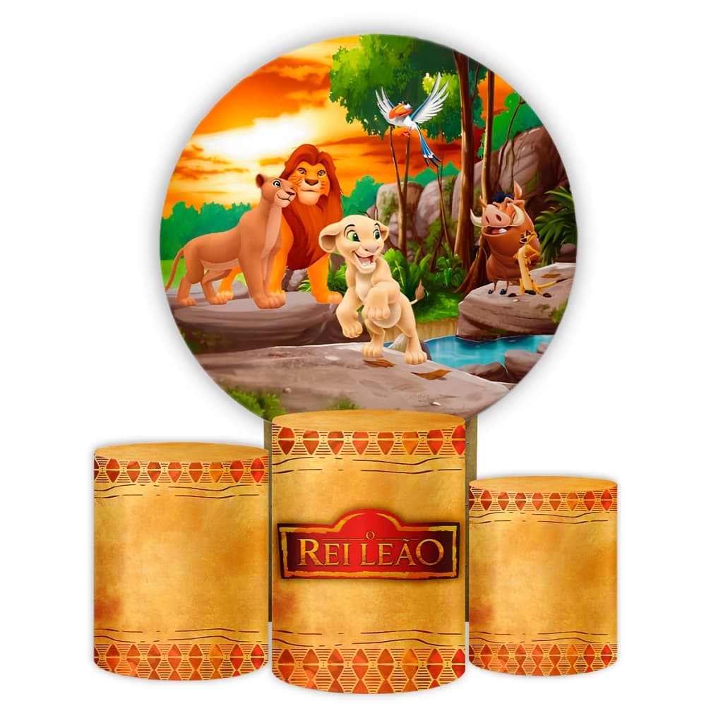 Kit Painel Redondo Festa Infantil Decoração Pegue e Monte Apenas Capas Sublimação - Sistema Veste Fácil Qualidade