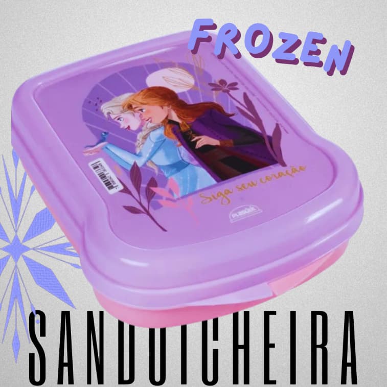 Porta Lanche Sanduicheira FROZEN - qualidade Plasutil