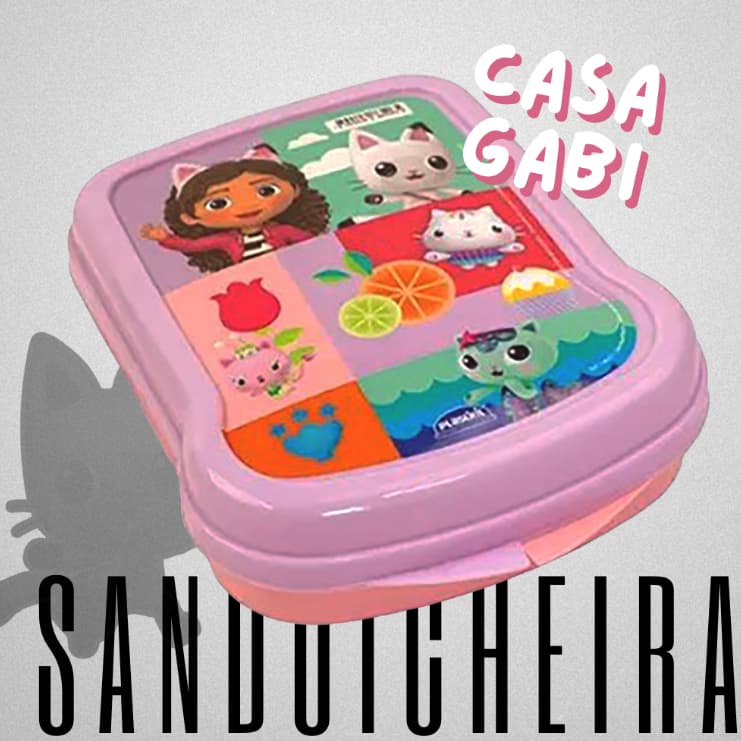 Porta Lanche Sanduicheira CASA MÁGICA DA GABBY - Qualidade Plasútil