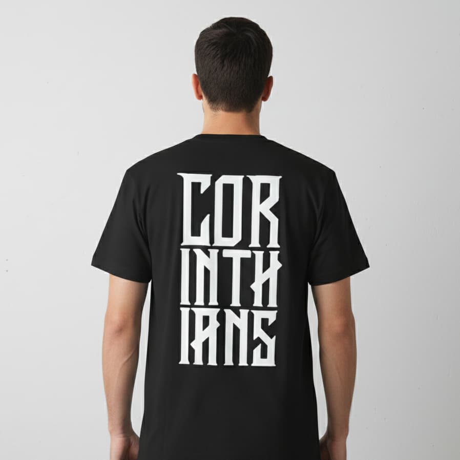 Camiseta Corinthians Masculina Feminina Unissex Infantil Adulto Timão Camisa Preta Branca 100% Algoão