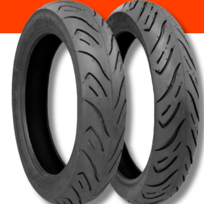 Par Pneu Chopper Road Master Ride Intruder 80/100-18 110/70-16 Sem Câmara