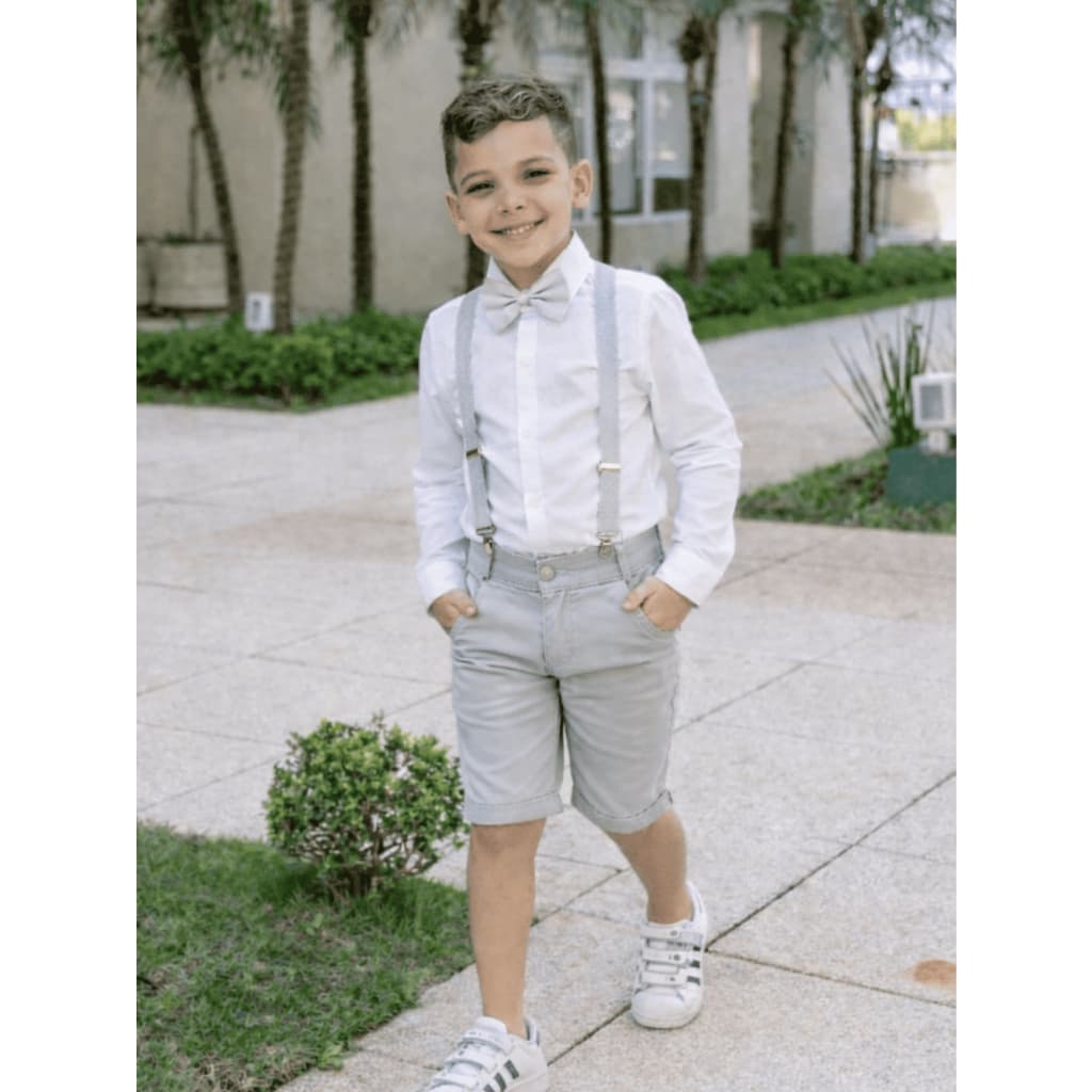 Roupa Social Menino Bermuda Formatura Casamento Pajem Verão