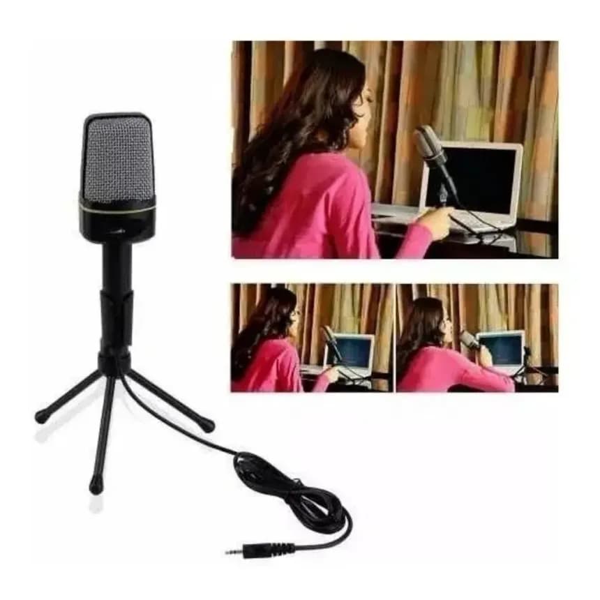 Microfone Condensador Special SF 920 ótimo para fazer Lives e cantar.