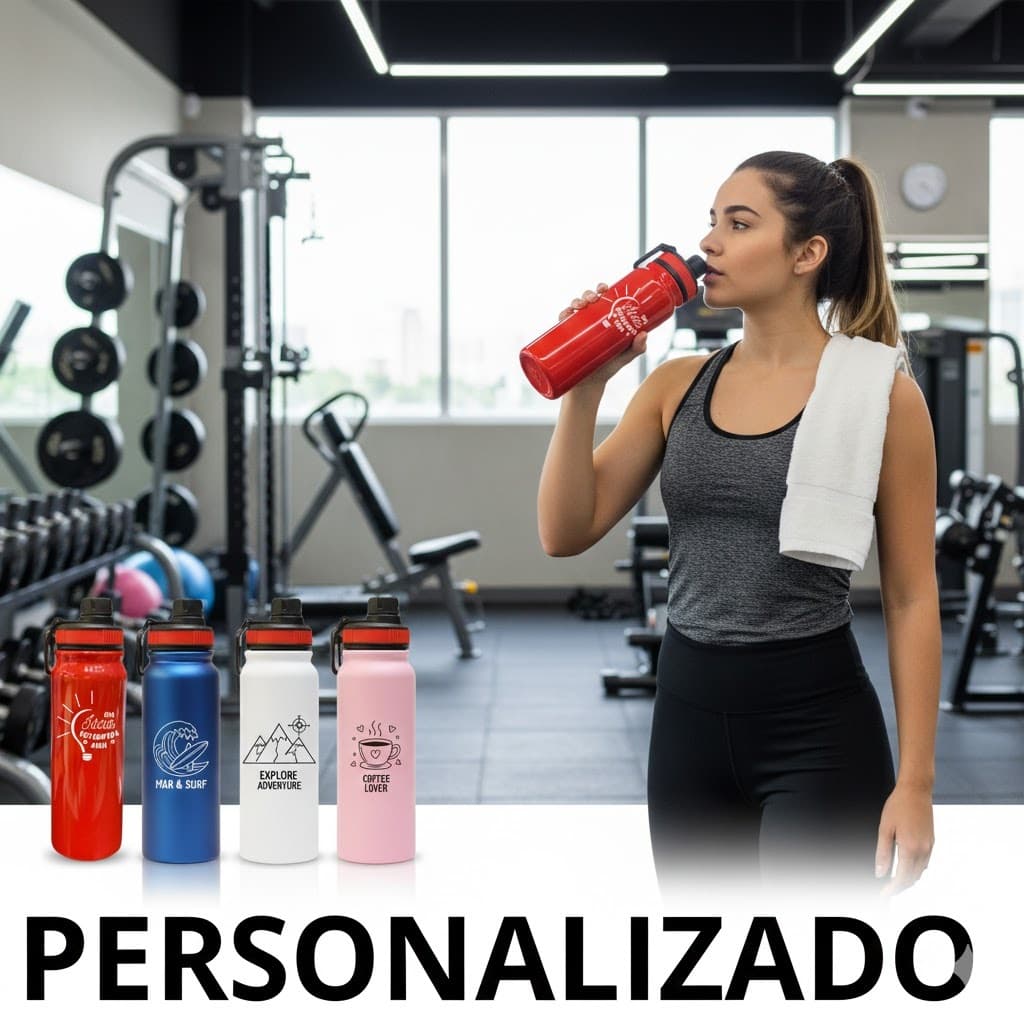 Personalizado - Garrafa Térmica Isolada a Vácuo (800ML) – Branca
