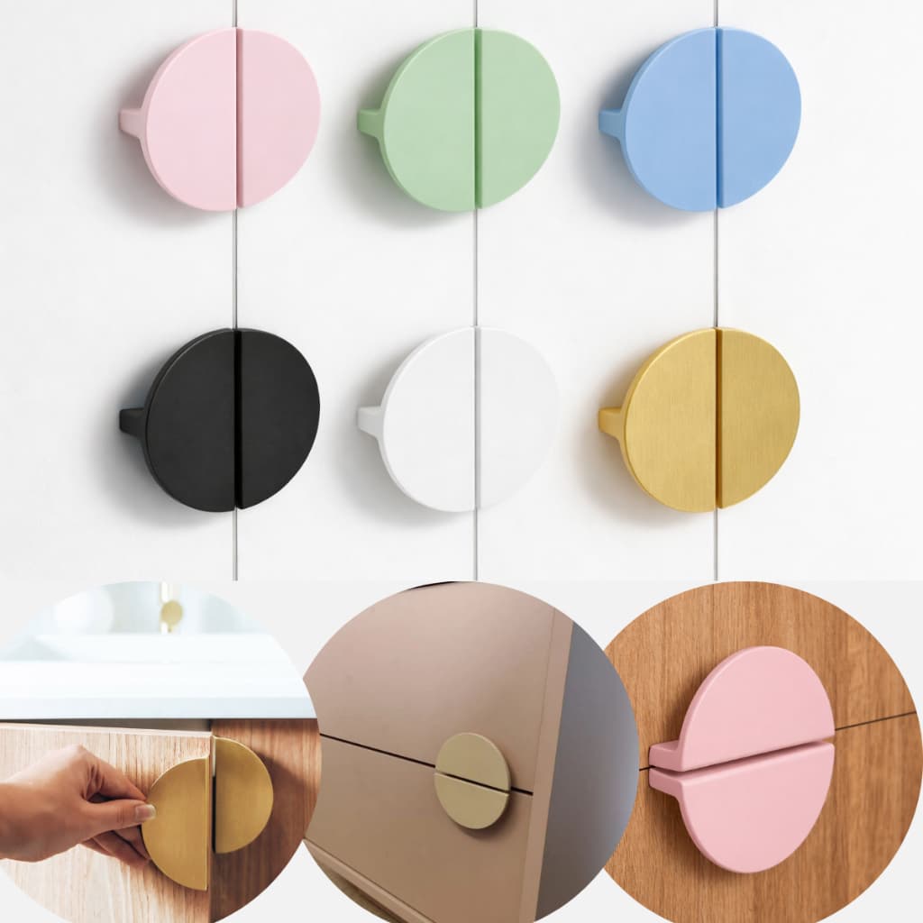 Kit 2 Puxador Concha Next Meia Lua para moveis Cores infantil e Moderna