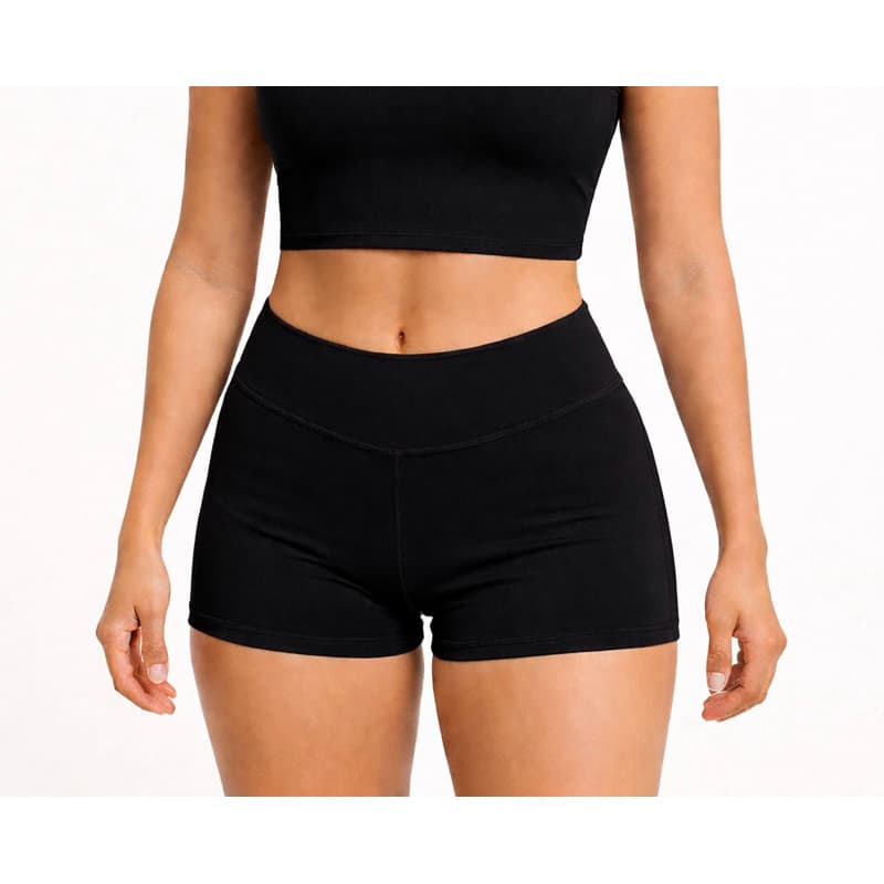Shortinho Feminino Piscina Praia Elegante Micro Short Segunda Pele Preto