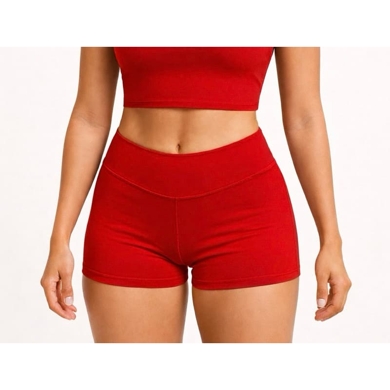 Shortinho Feminino Praia Piscina Verão Segunda Pele Vermelho