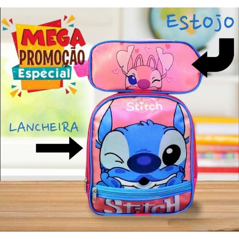 Lancheira Térmica e Estojo Escolar Personagens