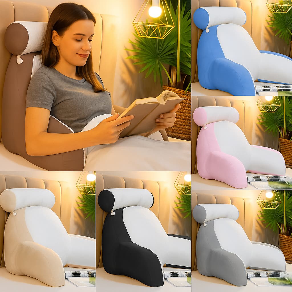 Apoio Lombar Ergonômico Multiuso – Almofada Suporte para Leitura