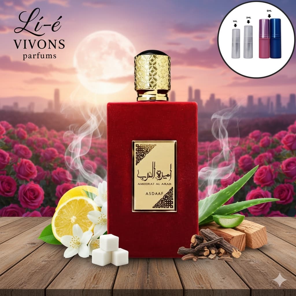 Perfume árabe feminino Ameerat Al Arab - Marca: Asdaaf - DELICADEZA COM SOFISTICAÇÃO - Original
