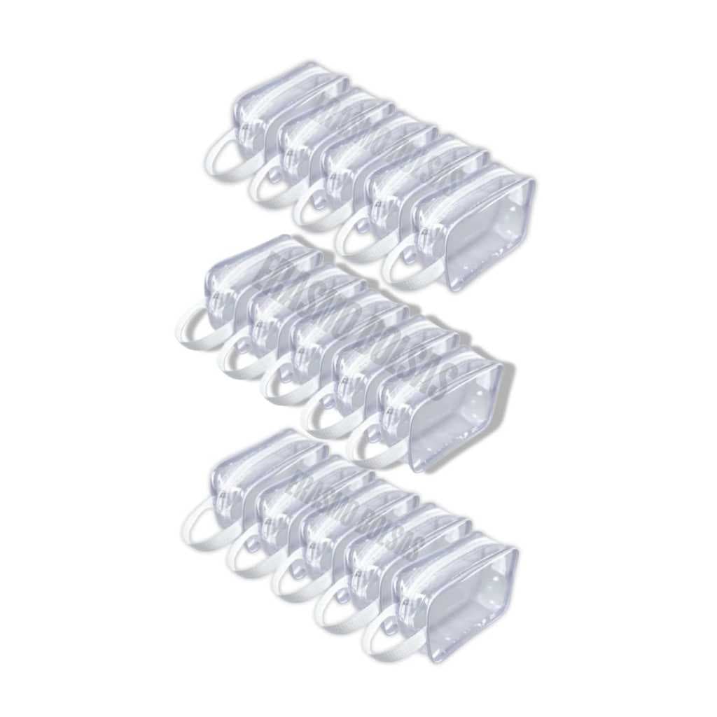 Kit Nécessaires 15 Unidades 20x15x8 Transparente cristal Pequena
