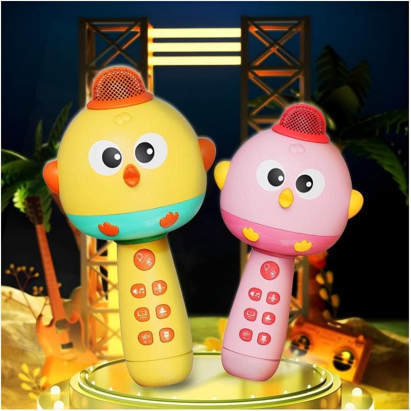 Microfone Bluetooth infantil para contar histórias e música com luz