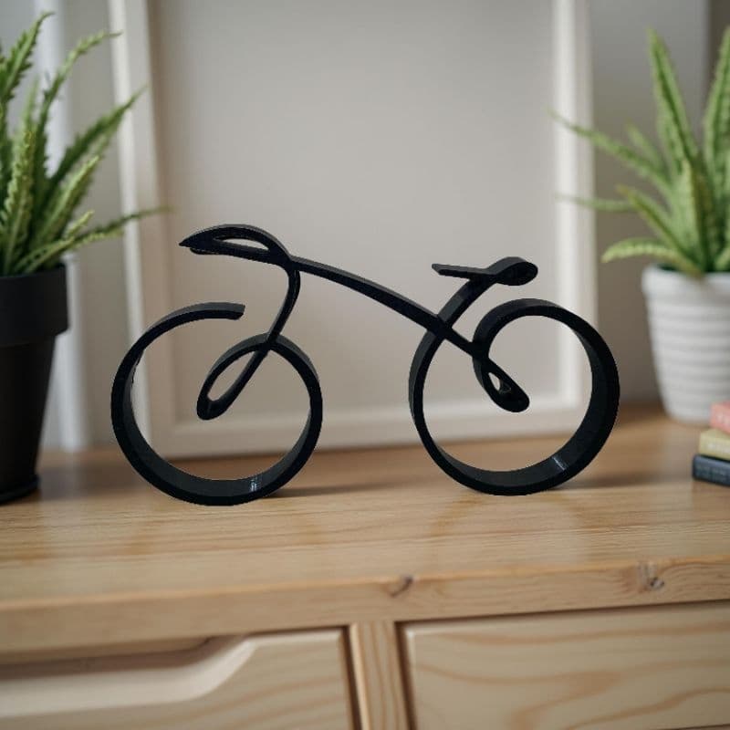 Bicicleta Decorativa Line Art 3D Moderna e Minimalista - Escultura Criativa Bike Ciclismo