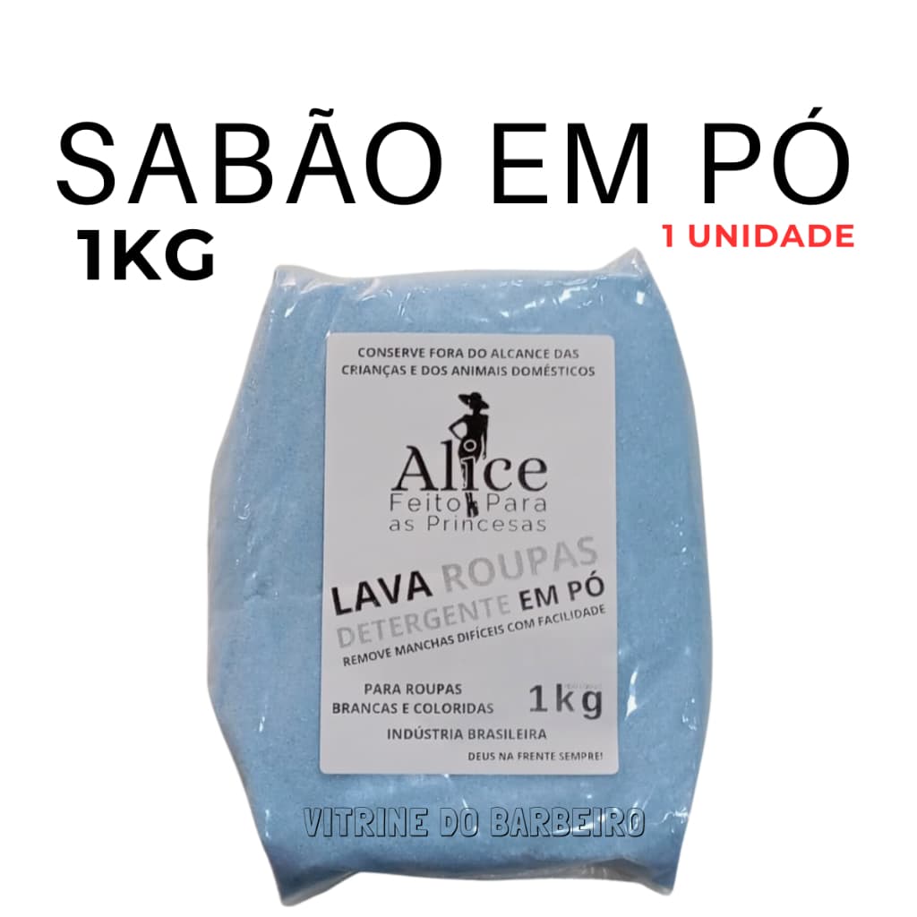 Sabão Em Pó 1 Kg Limpeza Profunda Na Primeira Lavagem