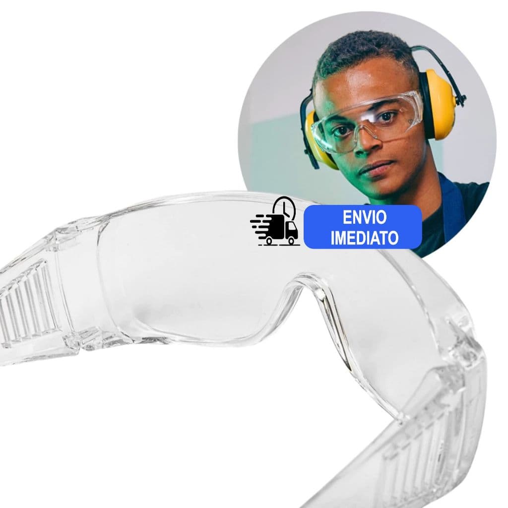 Kit 2 Óculos De Proteção SOBREPOR Óculos De Grau Protector Segurança Epi / CRISTAL CA 45463