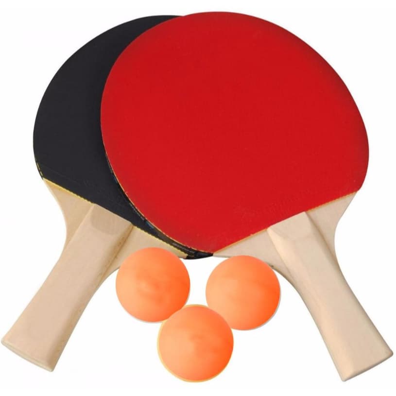 Kit Ping Pong Tênis De Mesa 2 Raquetes 3 Bolinhas