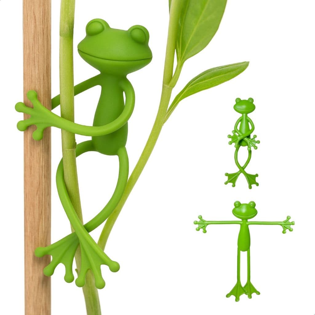 Suporte Sapo para Plantas Flexível Silicone Tutor Trepadeiras Hastes Jardim