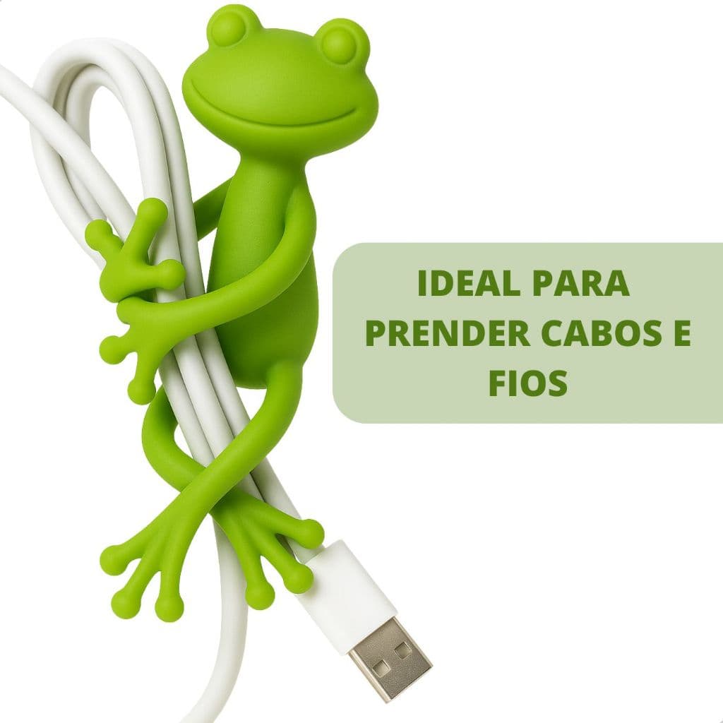 Suporte Flexível em Formato de Sapo para Plantas Trepadeiras e Organização de Cabos Gancho