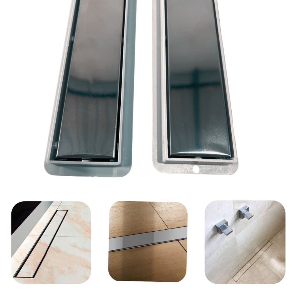 Ralo Banheiro Inox Linear Oculto Seca Piso 6x70 Invisível